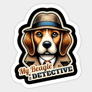 Beagle Detective Sticker